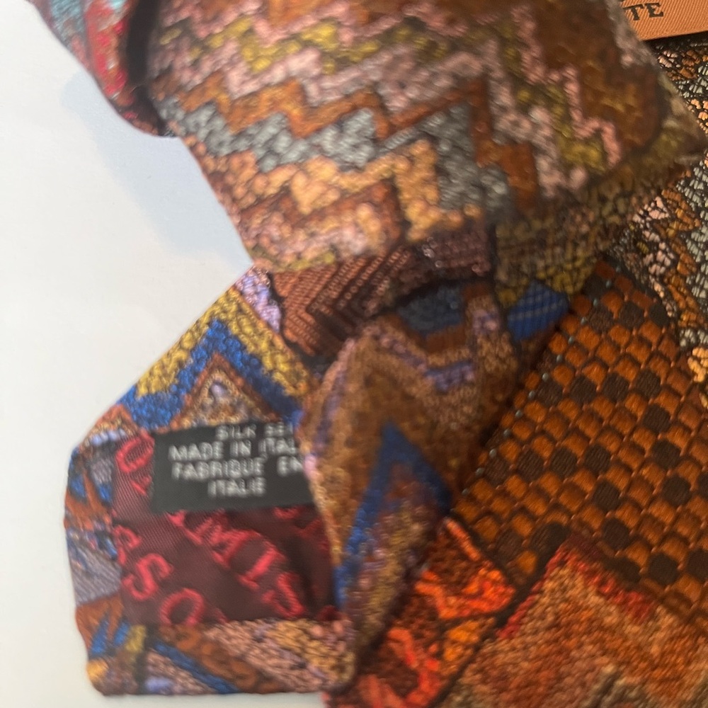 Missoni Multicolor Patchwork Tie - image 4